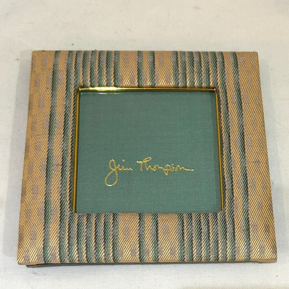 Vintage Jim Thompson Silk Picture Frame 5" x 5'" For 3" X 3” Photo